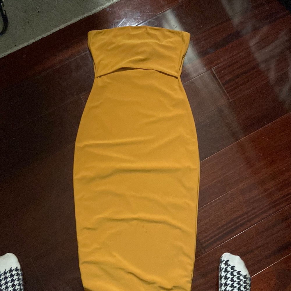 Yellow dress fashionnova bodycon